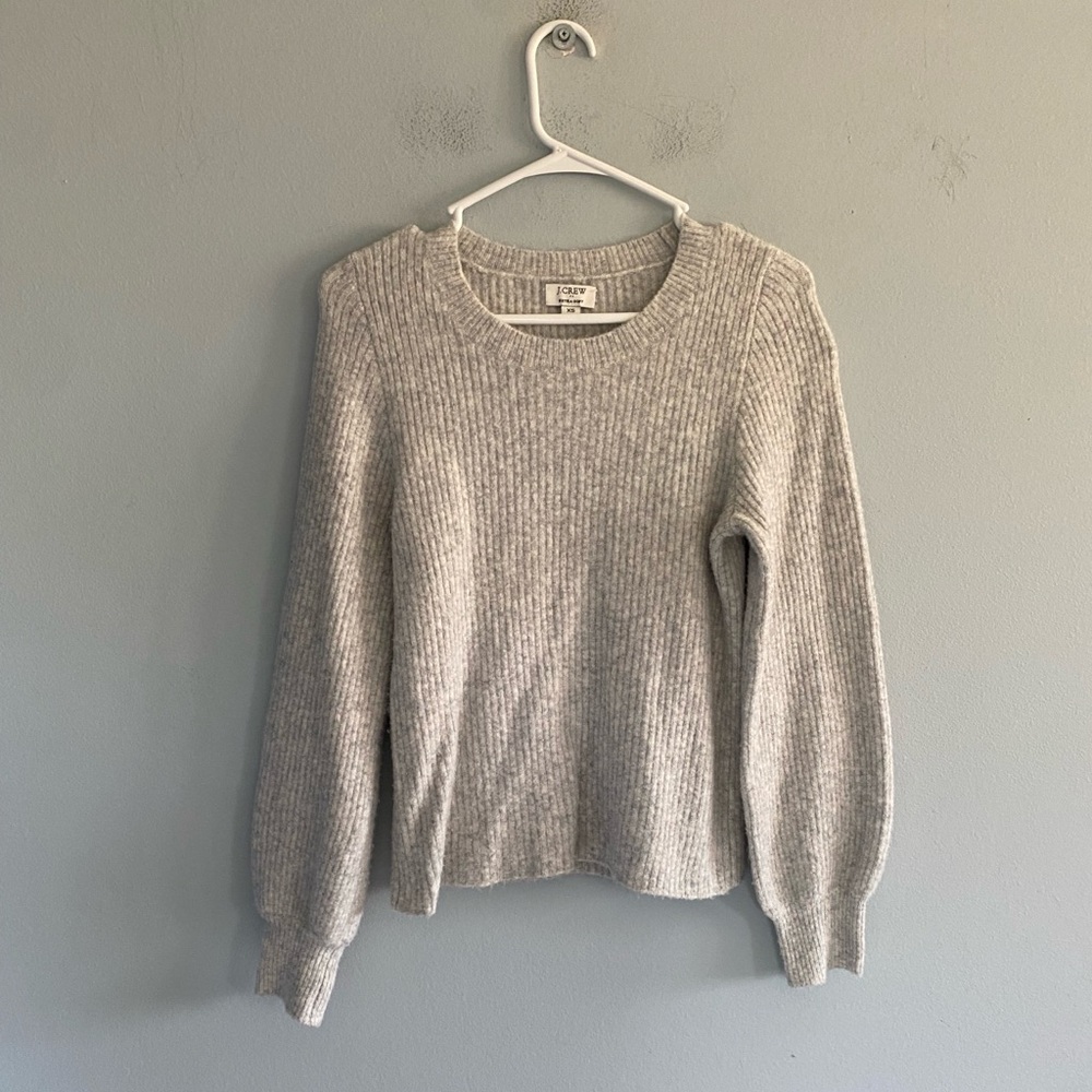 J. Crew Gray Extra Soft Crewneck Sweater